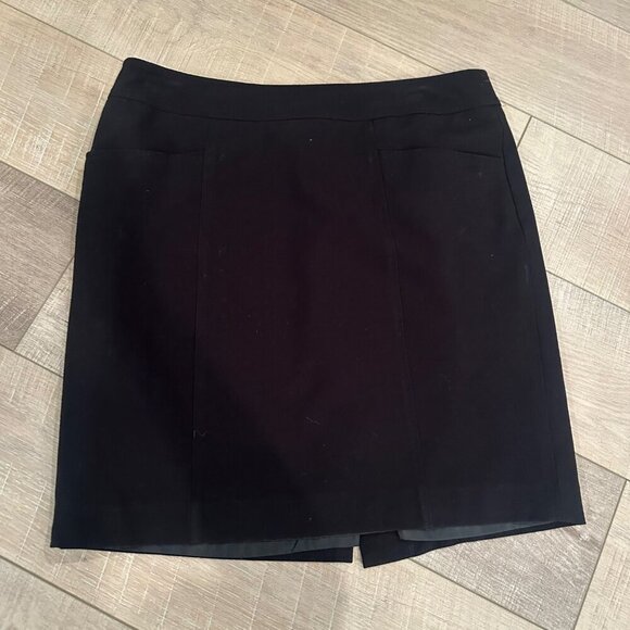 ANN TAYLOR LOFT WOMENS BLACK PENCIL SKIRT SIZE 8 - Picture 1 of 6